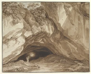 Rocky Landscape with Hunters