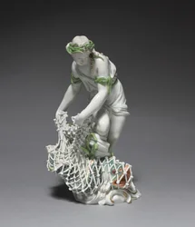 Fisherwoman, manufacturer Ludwigsburg Porcelain Factory, Germany, c.1765