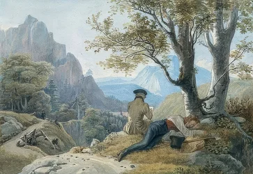 Resting Artists in the Mountains