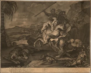 Ca. 1770 Allegorical Mezzotint of Asia