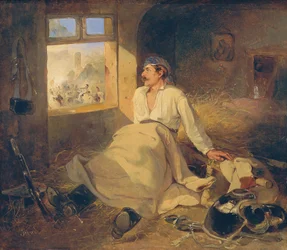 Wounded Cuirassier in a Hayloft