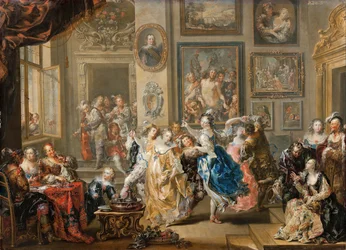 Dancing scene with palace interior, 1731-1734