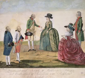 Meeting between Joseph II of Germany and Empress Catherine the Great at Koidak, 18th May, 1787