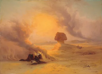 A Caravan Caught in the Sinum Wind Near Gizah