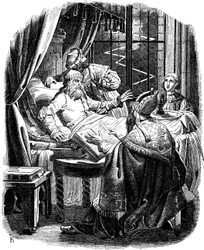 Henry the Lion before his death in Brunswiek Illustration from the Geschichte des deutschen Volkes by E. Duller