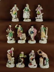 Eleven Figures of Craftsmen