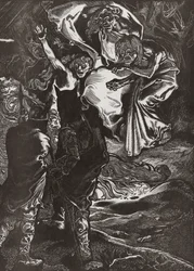 Macbeth and Banquo meet the three witches, 20th century
