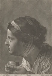 Portrait of a Woman Holding Fruit