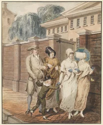 Sunday Morning in Front of the Arch Street Meeting House, Philadelphia