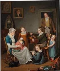 Self-Portrait of John Lewis Krimmel with Susannah Krimmel and Her Children