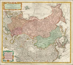 Map of Russia and Tartary by Johann Matthias Hase