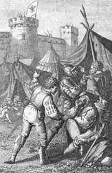Confederation of the VIII cantons (Switzerland): Emperor Charles IV besieging the city of Zurich around 1351