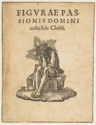 The Man of Sorrows Seated, title page of The Small Passion copy
