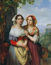 Two Girls in a Landscape