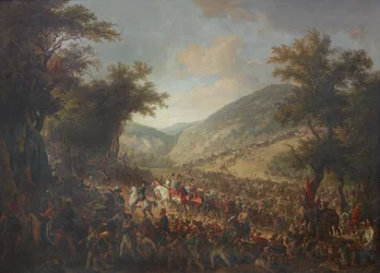 The Allied Armies, Emperor Franz I (II) of Austria with Crown Prince Ferdinand at the Forefront, Crossing the Vosges in July 1815
