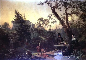 Family Group in the Garden of a Country House