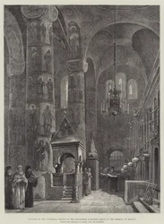 Interior of the Cathedral Church of the Assumption in the Kremlin at Moscow, Where the Emperor of Russia Will Be Crowned