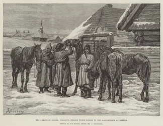 The Famine in Russia, Peasants selling their Horses to the Slaughterer at Kaluga