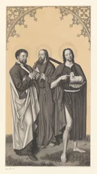 Saint Bartholomew, Thomas, and John the Baptist (series title: Works from the Collection of the Boisserée Brothers)