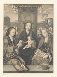 Mary with Child and Two Female Saints from the Collection of the Boisserée Brothers (series)