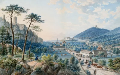 View of the Weilburg Palace at Baden near Vienna