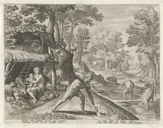 Adam and Eve Working Outside the Earthly Paradise (History of the Family of Cain / On Good and Bad Works)