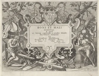 Ornamental Frame with Adam and Eve