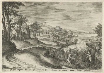 Pan Pursuing the Nymph Syrinx