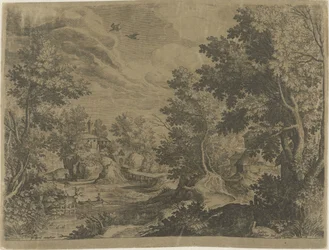 River Landscape with a Rowboat