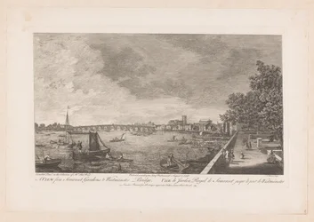 View of Somerset Gardens on the Westminster Bridge in London