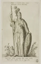 Pallas Athena, Plate 6 from Parnassus Biceps