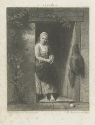 Young Woman with Knitting