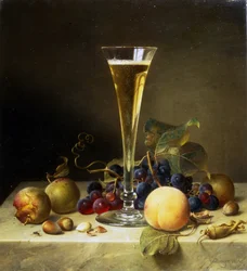 Still Life with a Glass of Champagne