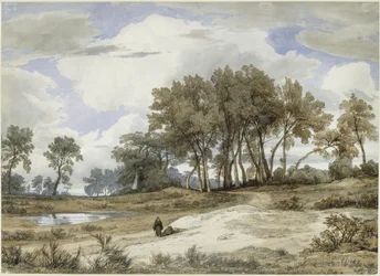 Italian Landscape, Two Monks in the Foreground