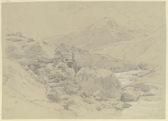 Watermill in a Mountain Landscape