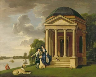 David Garrick and his Wife by his Temple to Shakespeare at Hampton