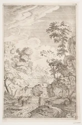 Rocky Region with Waterfall