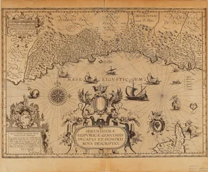 The Republic of Genoa, Map by Jan Baptist Vrients from Theatrum Orbis Terrarum by Abraham Ortelius