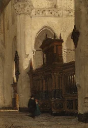 Figures by the Choir Screen in the Nieuwe Kerk, Delft