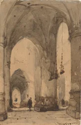 Interior of the Sint-Bavokerk in Haarlem