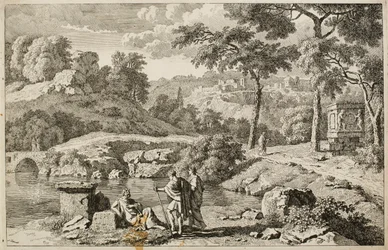 Arcadian Landscape with Ruins