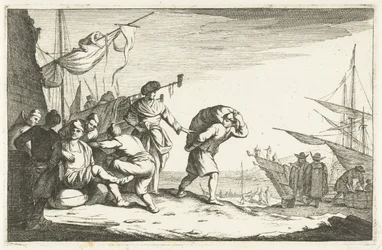 Harbor with Conversing Merchants (Italian Harbors, Aliqui Portus)