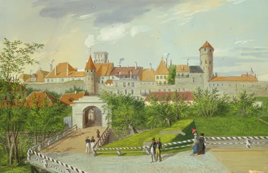 A View of the Small Coast Gate with Hattorpe and Stolting Towers, Tallinn