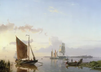 Sailing Vessels in an Estuary