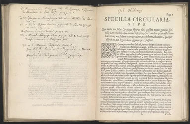 Specilla circularia, sive quo modo per solas circulares figuras fieri possint omnis generis specilla tam microscopia, quam telescopia