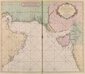 Map of Arabia, Persia, Gujarat, and Deccan