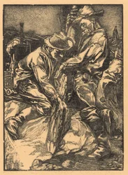 Construction Workers Piling