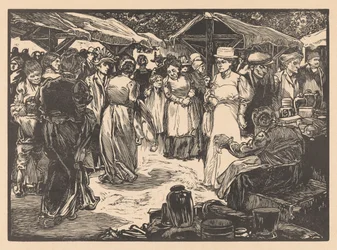 Market Scene with Men and Women
