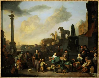 The herb market in Rome
