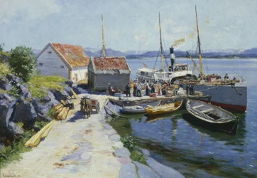 Ferry Wharf in Western Norway
